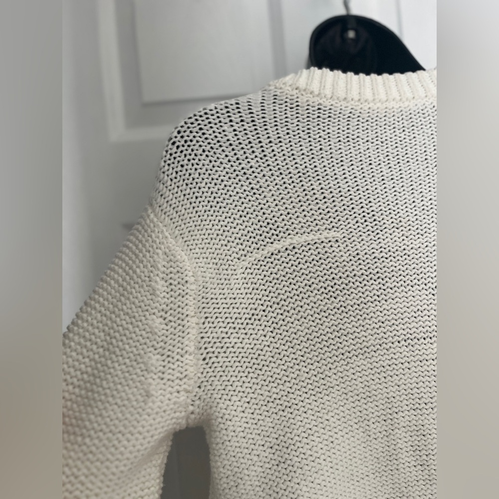 White + Warren Classic Cream white Crew Neck Sweater size Small - Picture 5 of 14